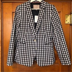 Banana Republic Black & White checked blazer